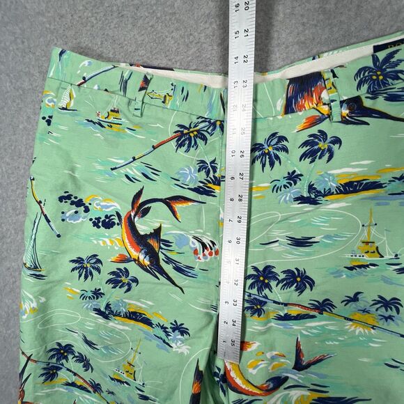 Polo Ralph Lauren Hawaiian Shorts Mens 42T L Marlin Linen Sail Boat Classic Fit - Picture 5 of 11